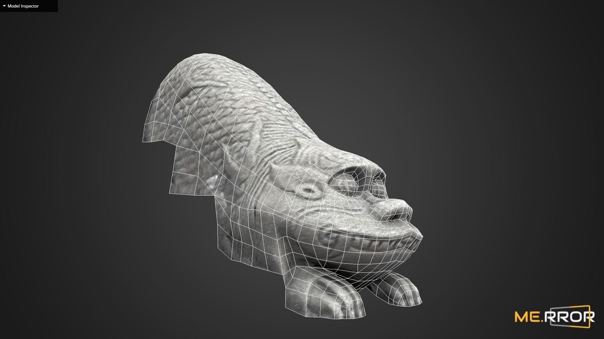 Game Ready Heatea Mythical Unicron Lion Stone Stair Low-poly 3D model_15