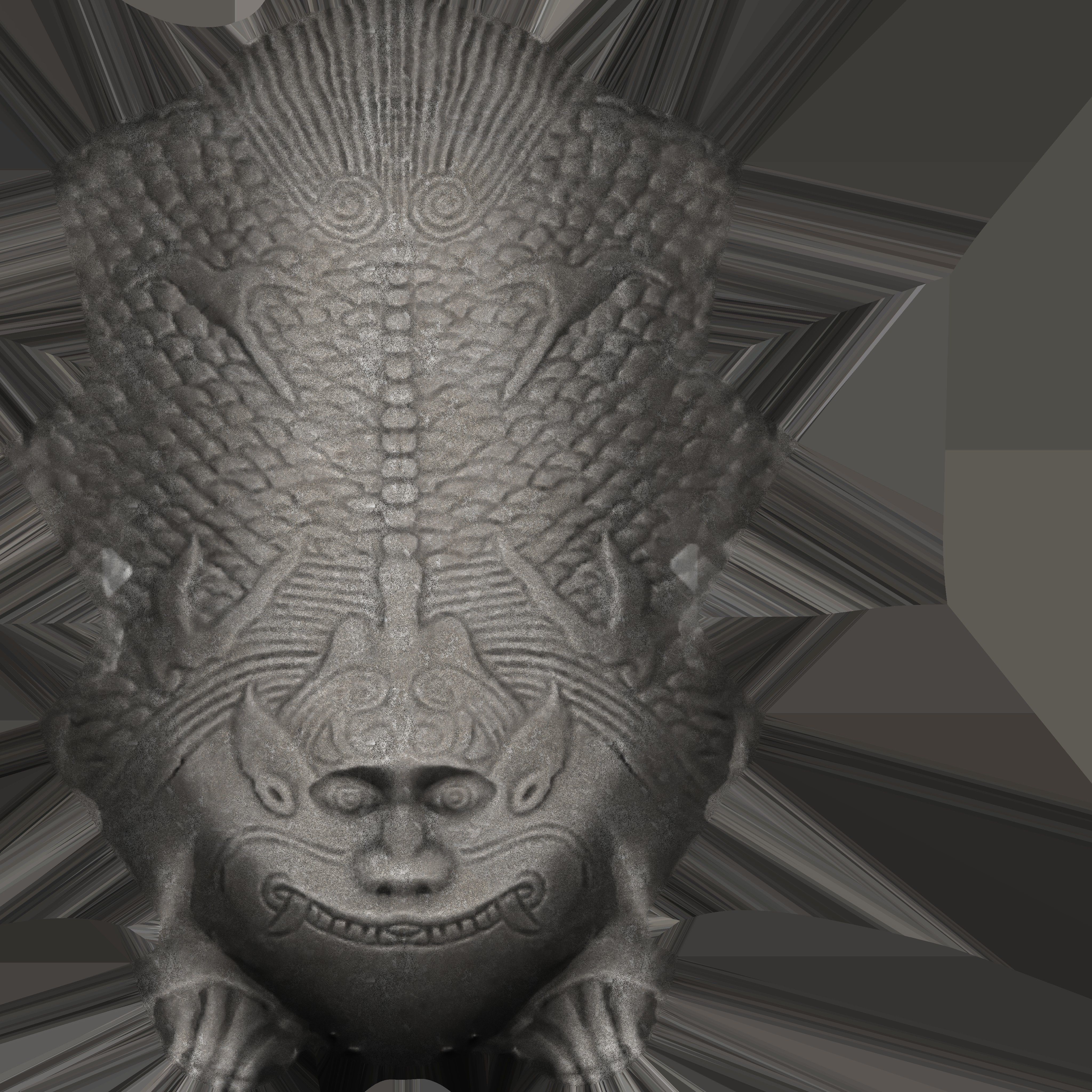 Game Ready Heatea Mythical Unicron Lion Stone Stair Low-poly 3D model_21