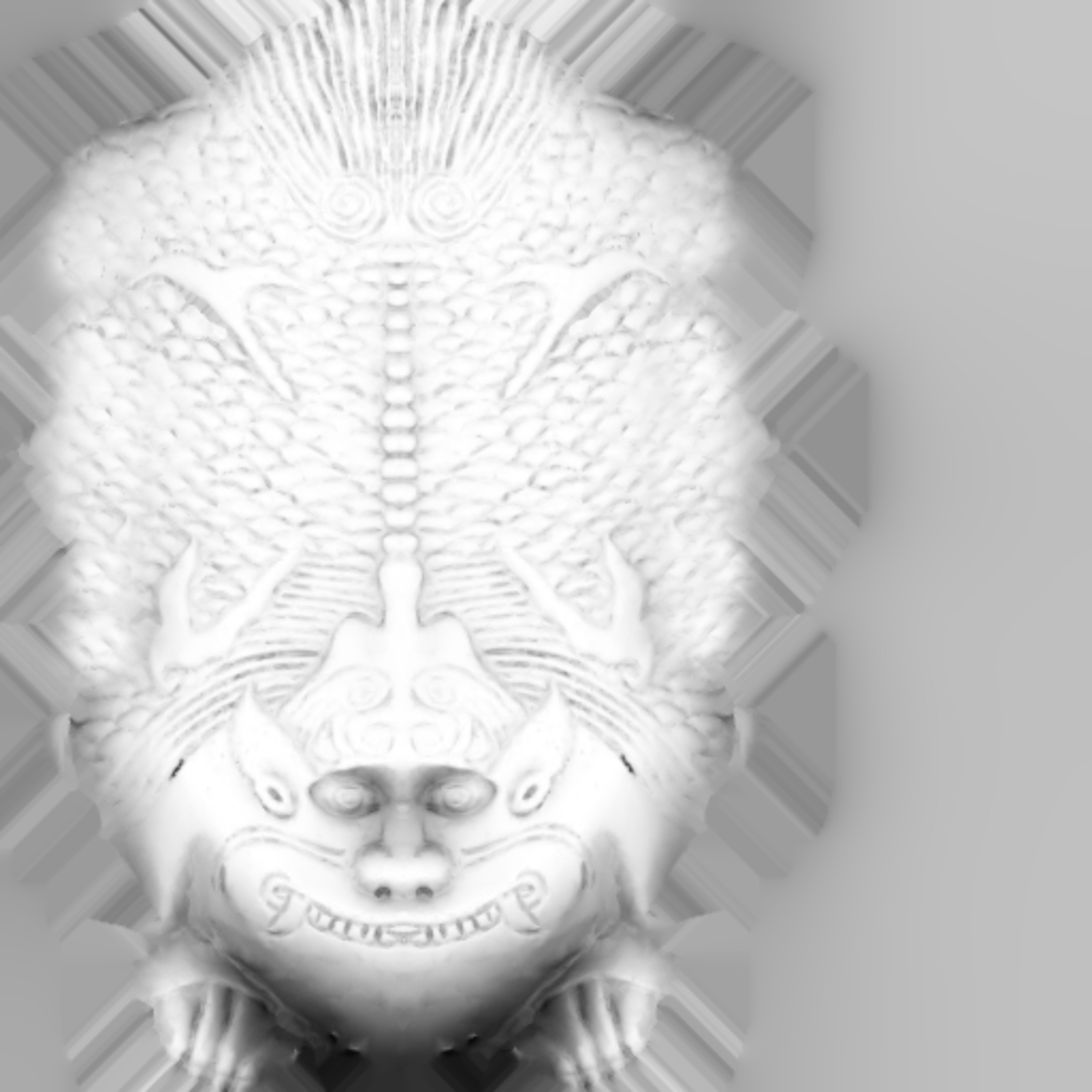 Game Ready Heatea Mythical Unicron Lion Stone Stair Low-poly 3D model_20