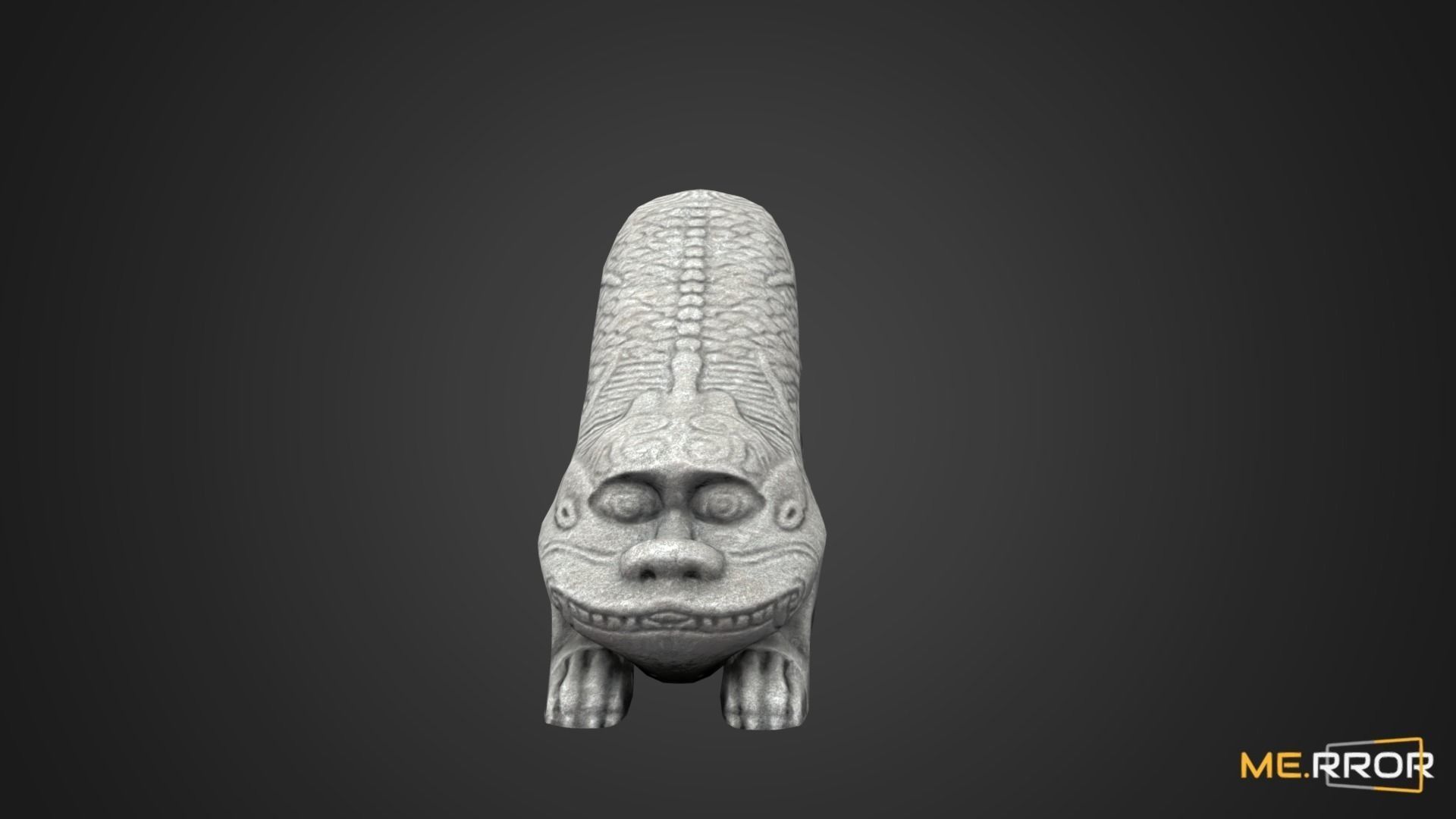 Game Ready Heatea Mythical Unicron Lion Stone Stair Low-poly 3D model_1