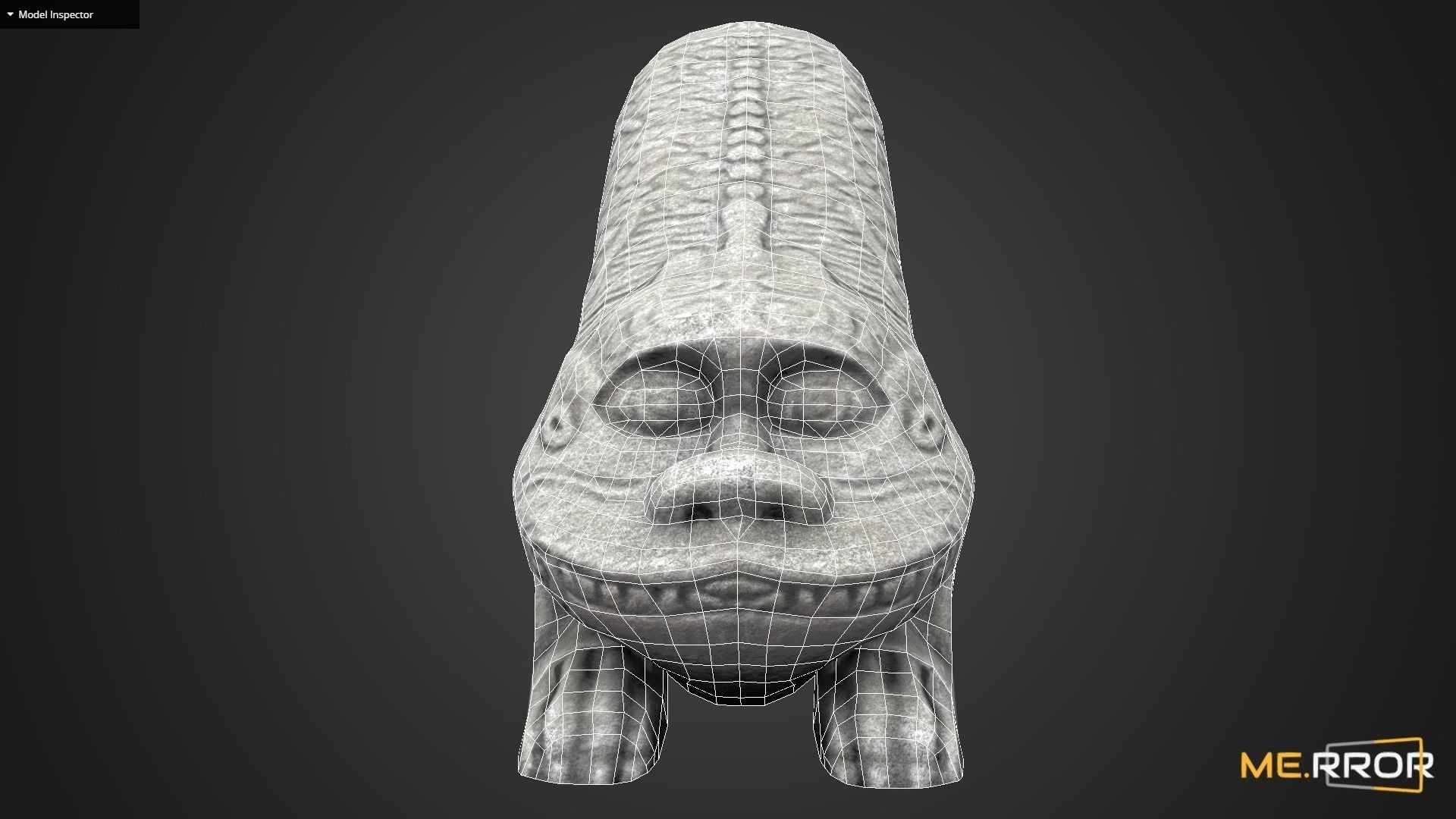 Game Ready Heatea Mythical Unicron Lion Stone Stair Low-poly 3D model_11