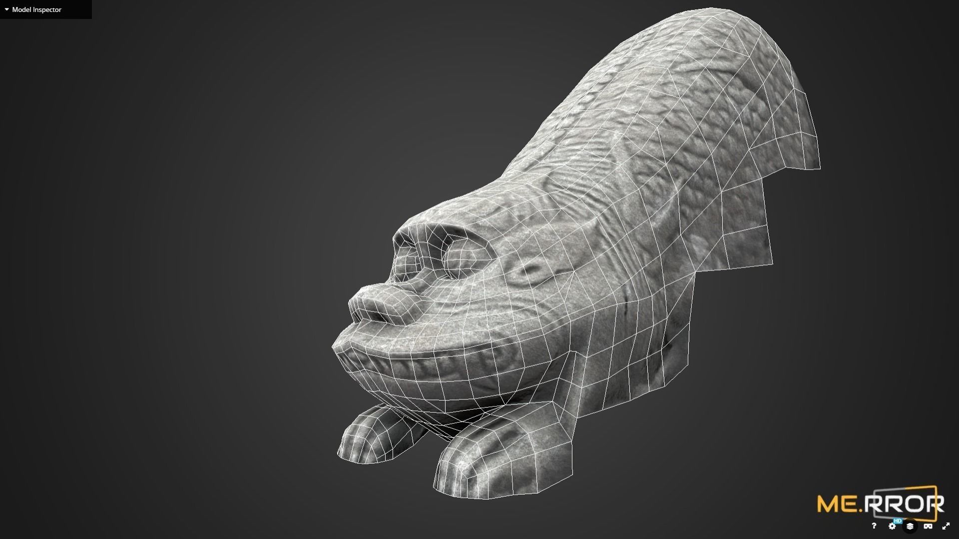 Game Ready Heatea Mythical Unicron Lion Stone Stair Low-poly 3D model_12