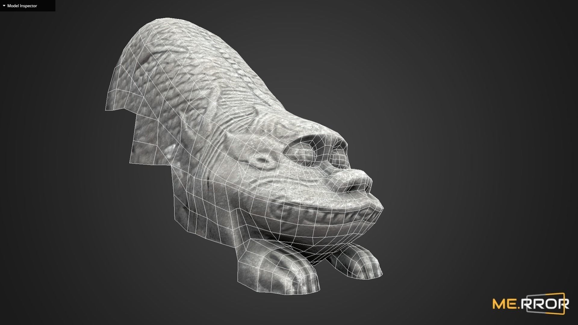 Game Ready Heatea Mythical Unicron Lion Stone Stair Low-poly 3D model_13