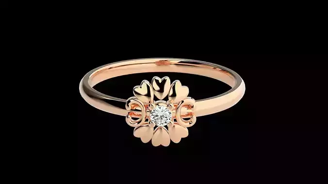 Ultra light wt minimalist Women Ring 3dm renders detail