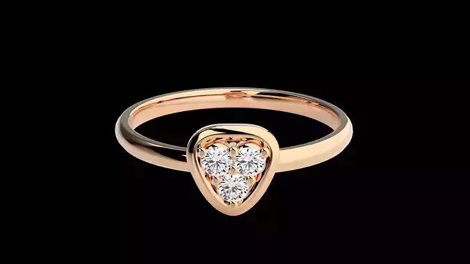 Ultra light wt minimalist Women Ring 3dm renders detail