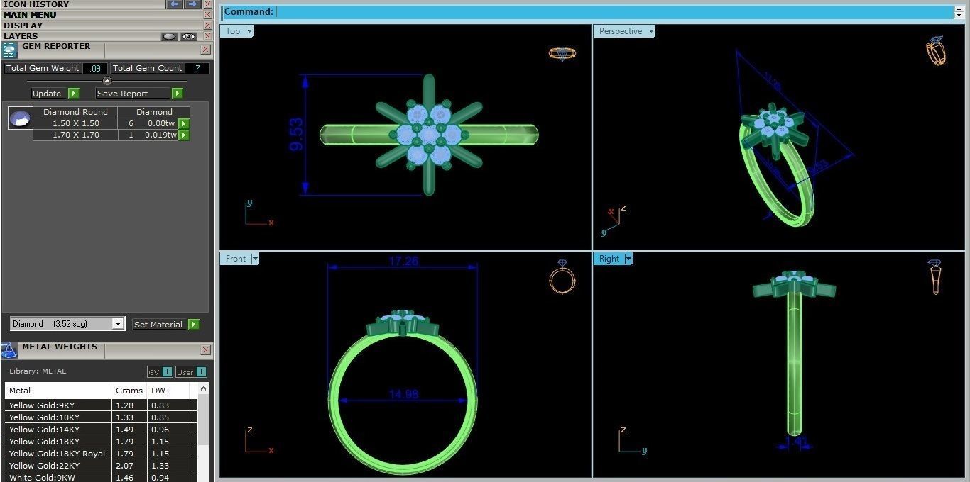 Ultra light wt minimalist Women Ring 3dm renders detail 3D print model_4
