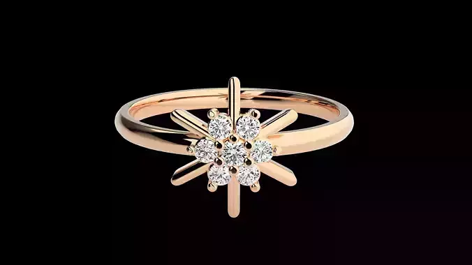 Ultra light wt minimalist Women Ring 3dm renders detail