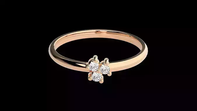 Ultra light wt minimalist Women Ring 3dm renders detail