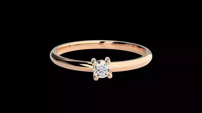 Ultra light wt minimalist Women Ring 3dm renders detail