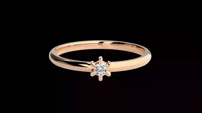 Ultra light wt minimalist Women Ring 3dm renders detail