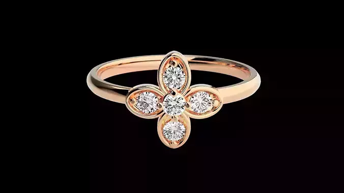 Ultra light wt minimalist Women Ring 3dm renders detail