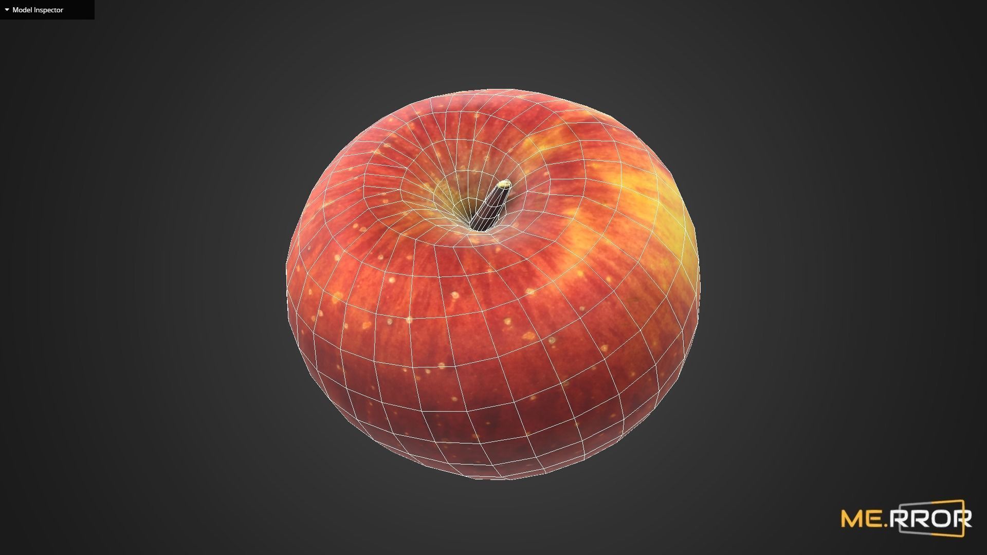 Game Ready Apple Low-poly 3D model_9