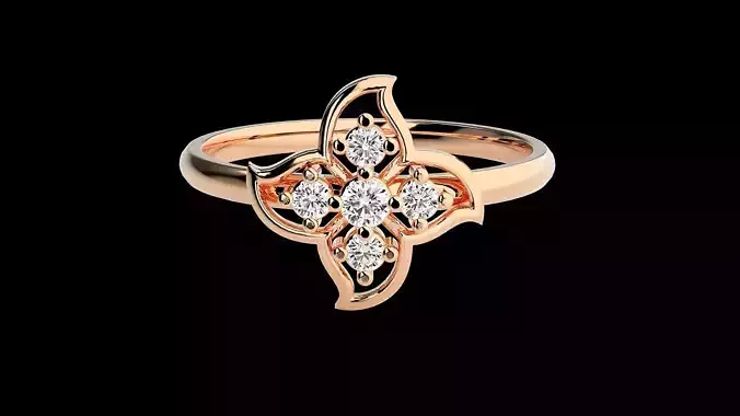 Ultra light wt minimalist Women Ring 3dm renders detail