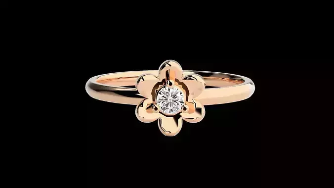 Ultra light wt minimalist Women Ring 3dm renders detail