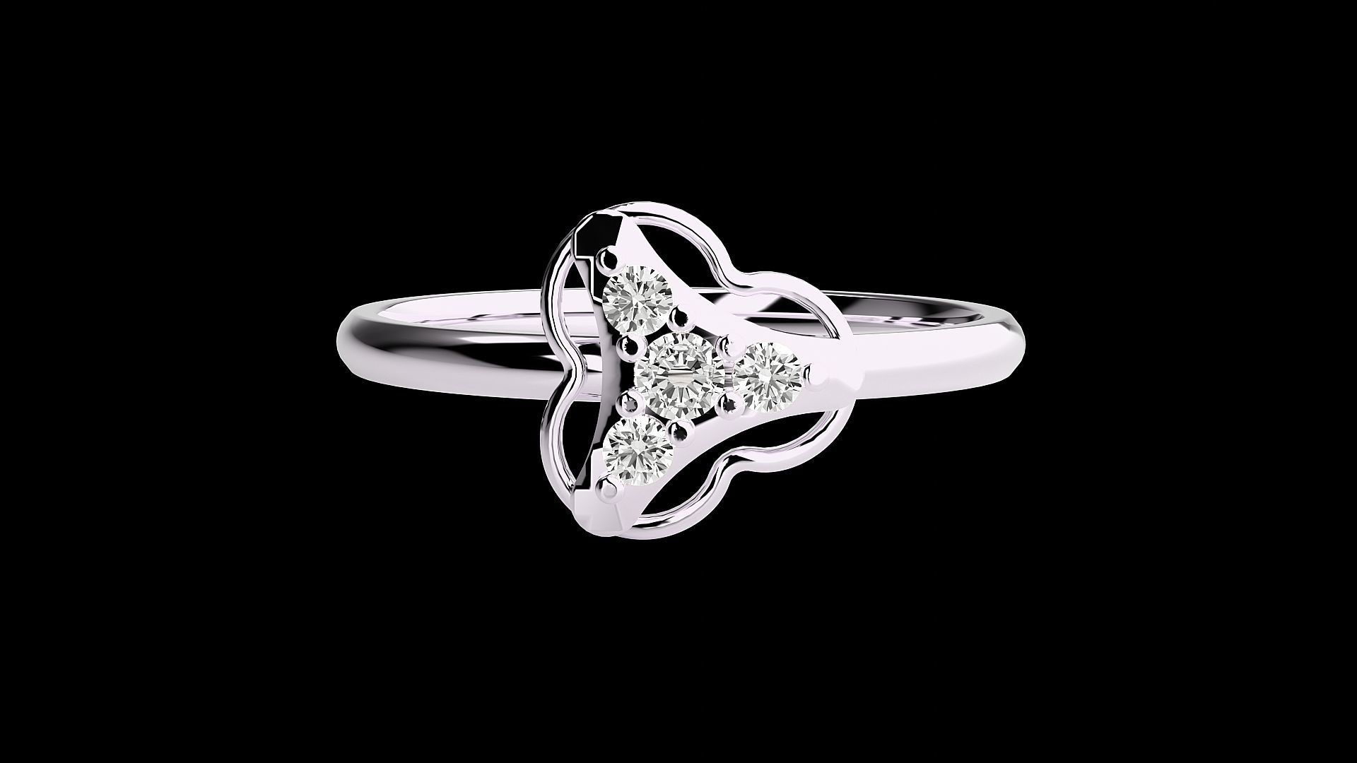 Ultra light wt minimalist Women Ring 3dm renders detail 3D print model_3
