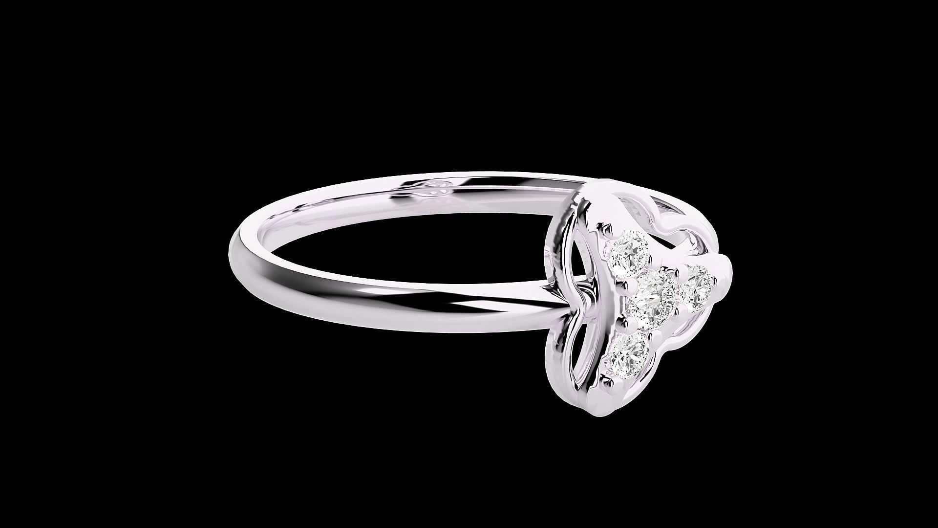 Ultra light wt minimalist Women Ring 3dm renders detail 3D print model_5