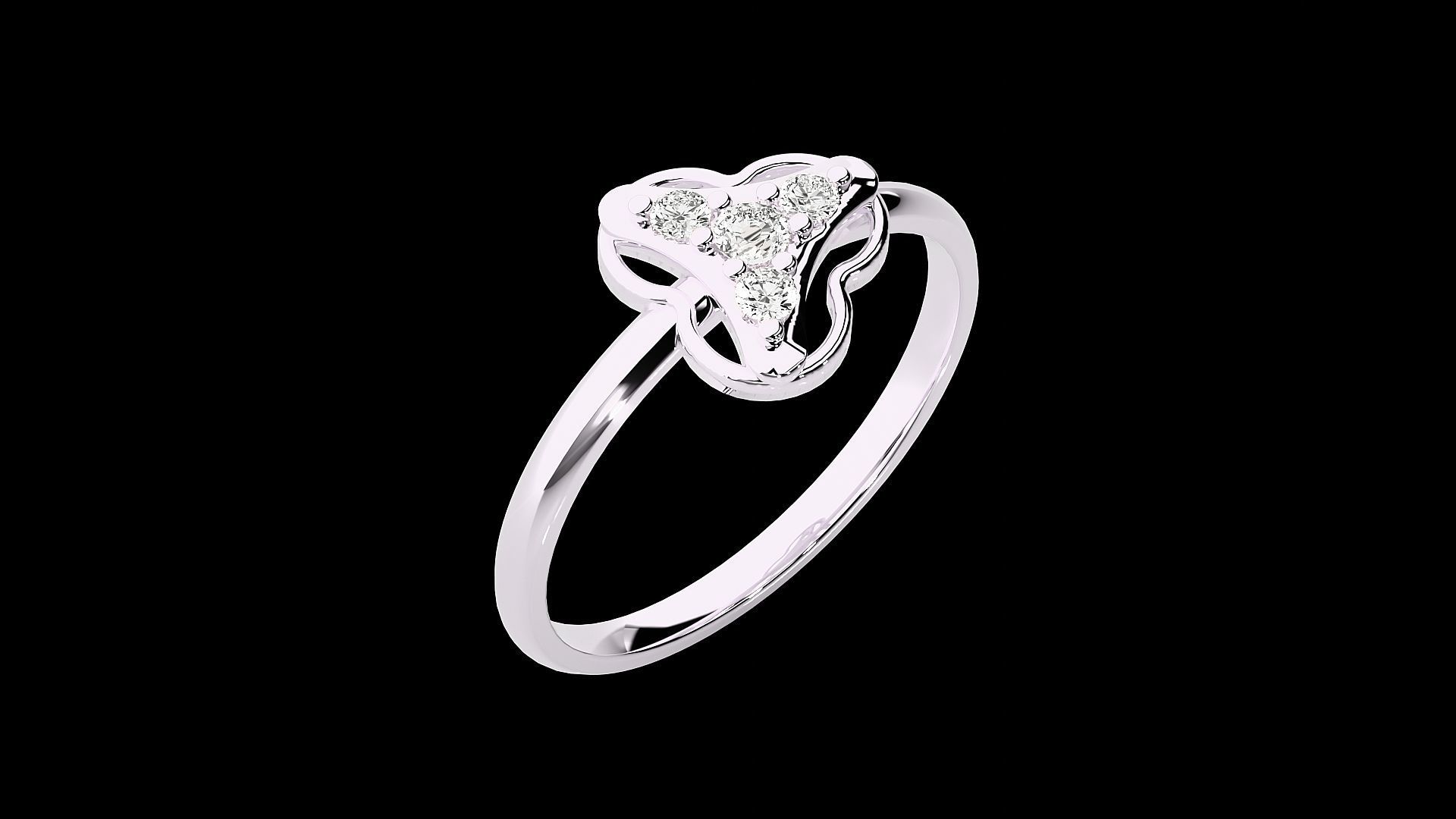 Ultra light wt minimalist Women Ring 3dm renders detail 3D print model_6