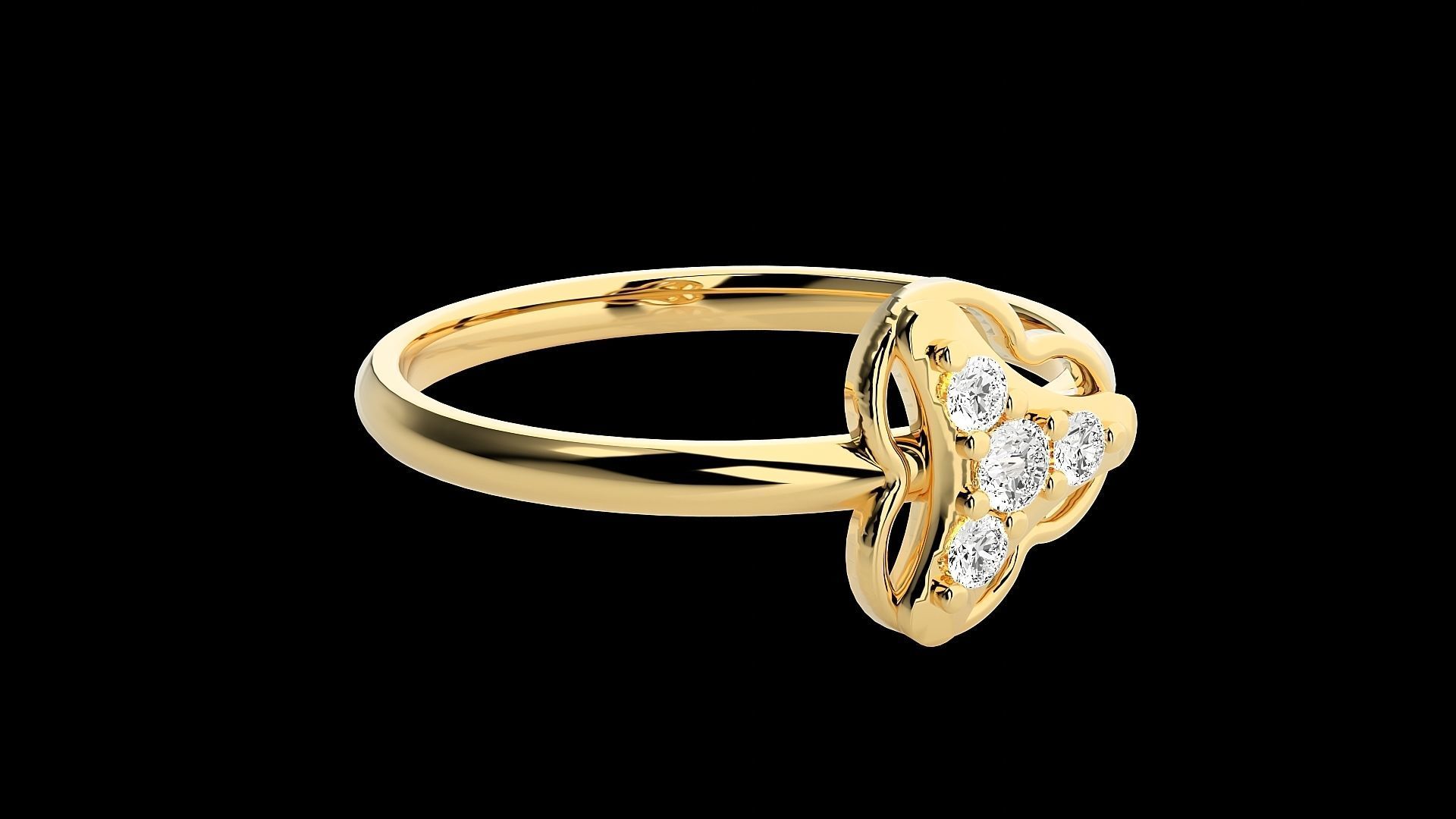 Ultra light wt minimalist Women Ring 3dm renders detail 3D print model_8