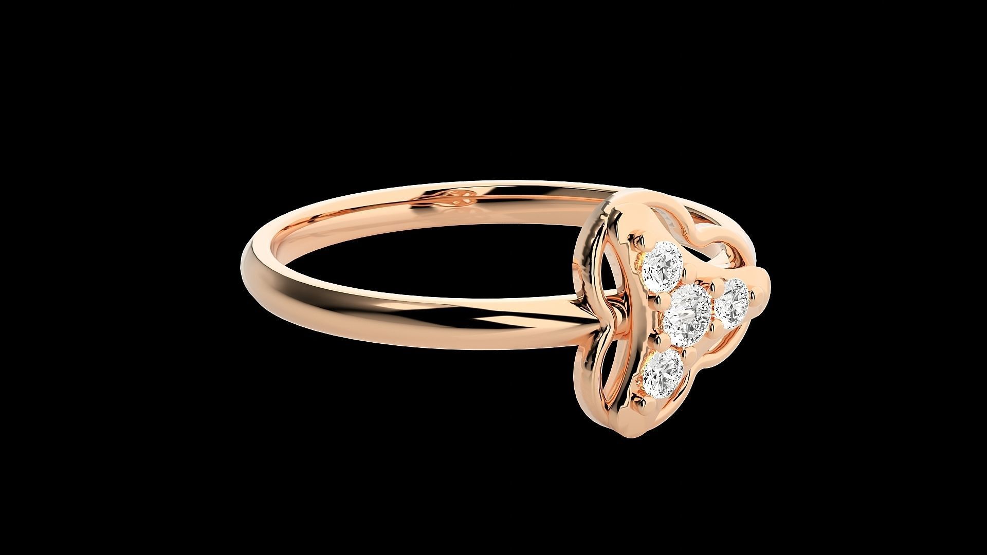 Ultra light wt minimalist Women Ring 3dm renders detail 3D print model_1