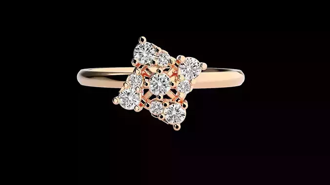 Ultra light wt minimalist Women Ring 3dm renders detail