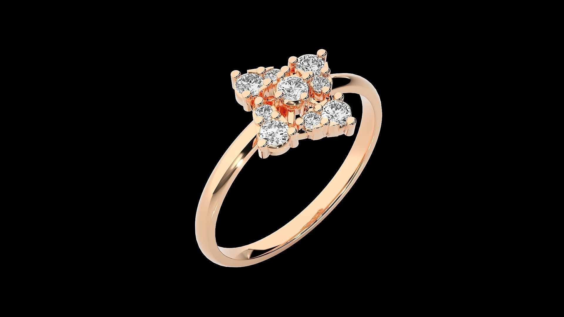 Ultra light wt minimalist Women Ring 3dm renders detail 3D print model_2