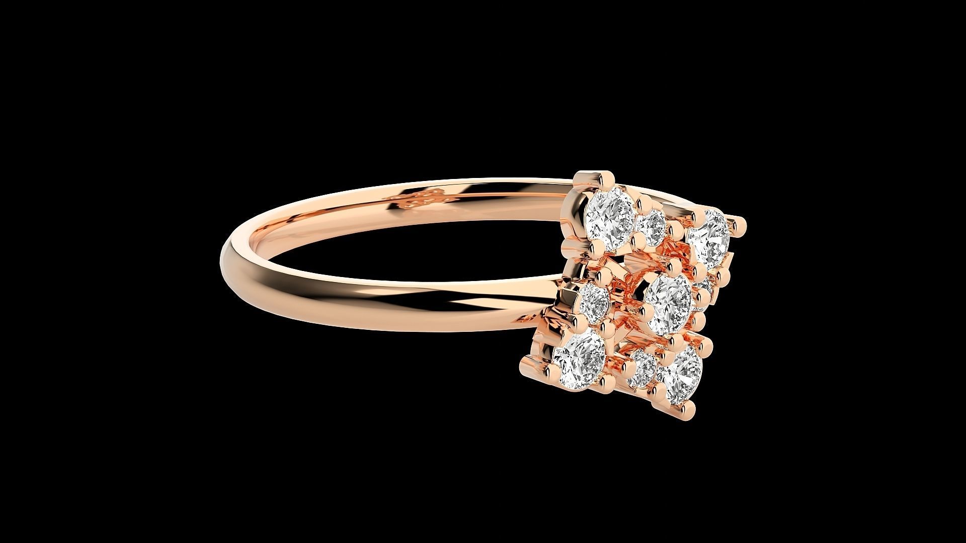 Ultra light wt minimalist Women Ring 3dm renders detail 3D print model_1