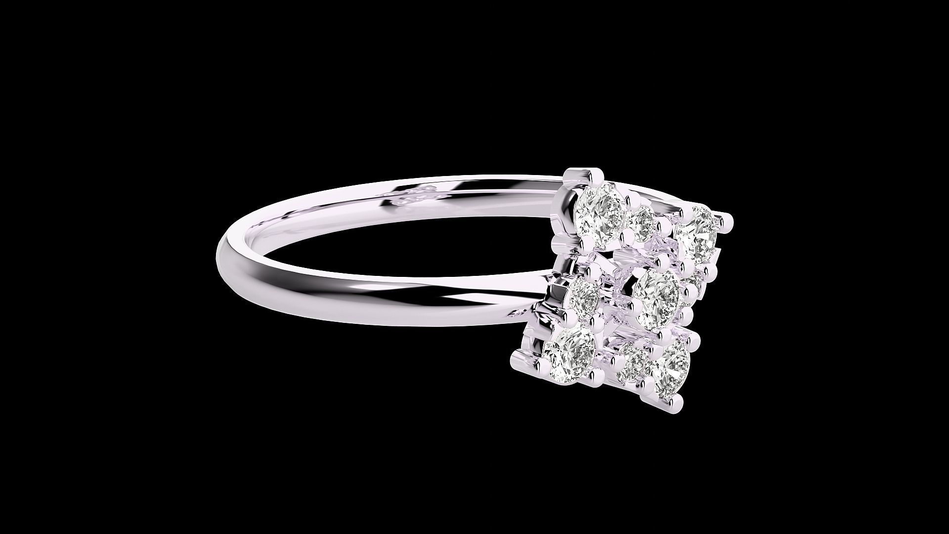 Ultra light wt minimalist Women Ring 3dm renders detail 3D print model_5