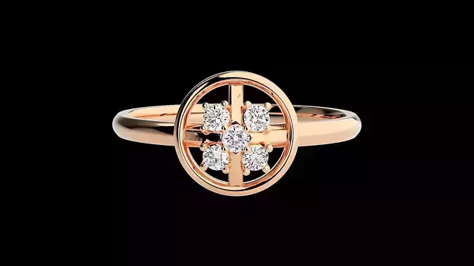 Ultra light wt minimalist Women Ring 3dm renders detail