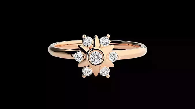 Ultra light wt minimalist Women Ring 3dm renders detail