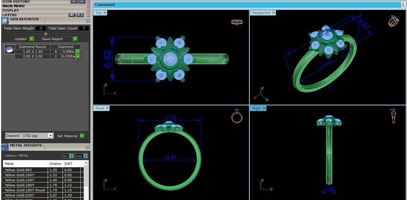 Ultra light wt minimalist Women Ring 3dm renders detail 3D print model_4