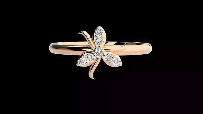 Ultra light wt minimalist Women Ring 3dm renders detail