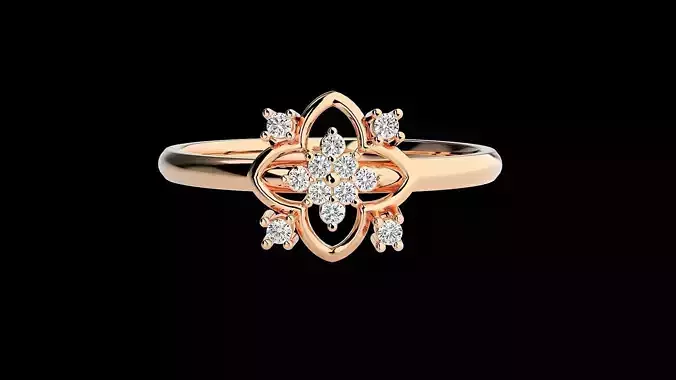 Ultra light wt minimalist Women Ring 3dm renders detail