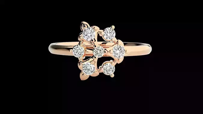 Ultra light wt minimalist Women Ring 3dm renders detail