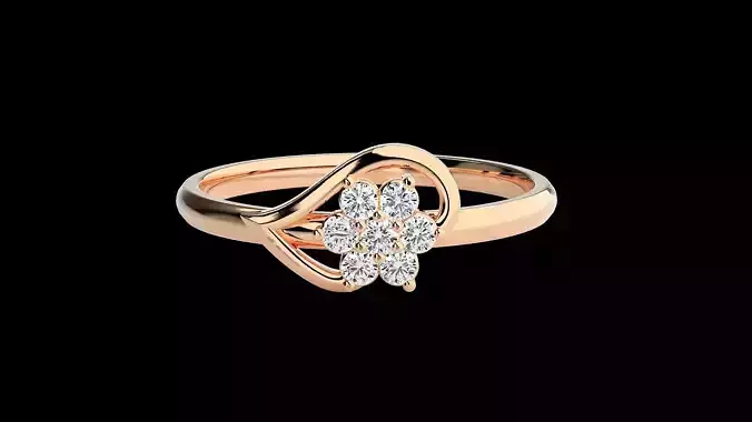 Ultra light wt minimalist Women Ring 3dm renders detail