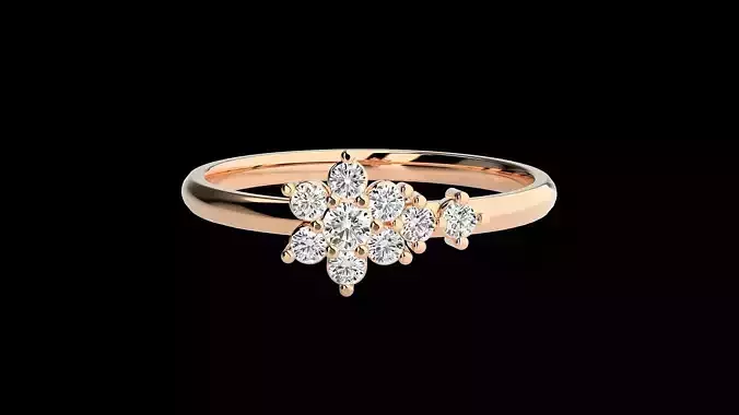 Ultra light wt minimalist Women Ring 3dm renders detail