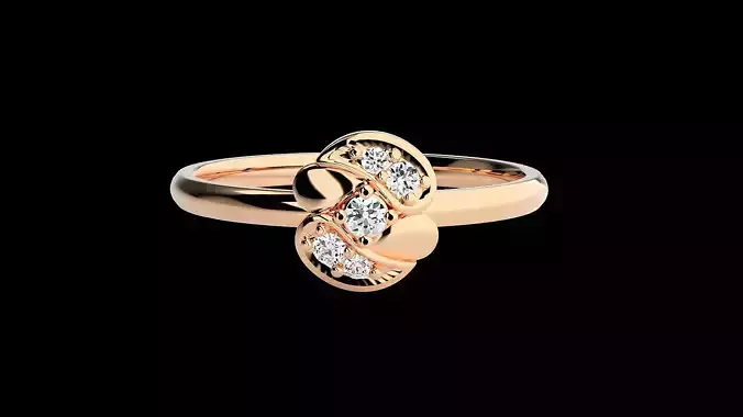 Ultra light wt minimalist Women Ring 3dm renders detail