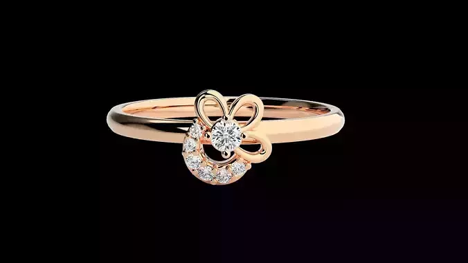 Ultra light wt minimalist Women Ring 3dm renders detail