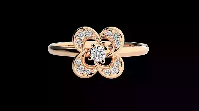 Ultra light wt minimalist Women Ring 3dm renders detail