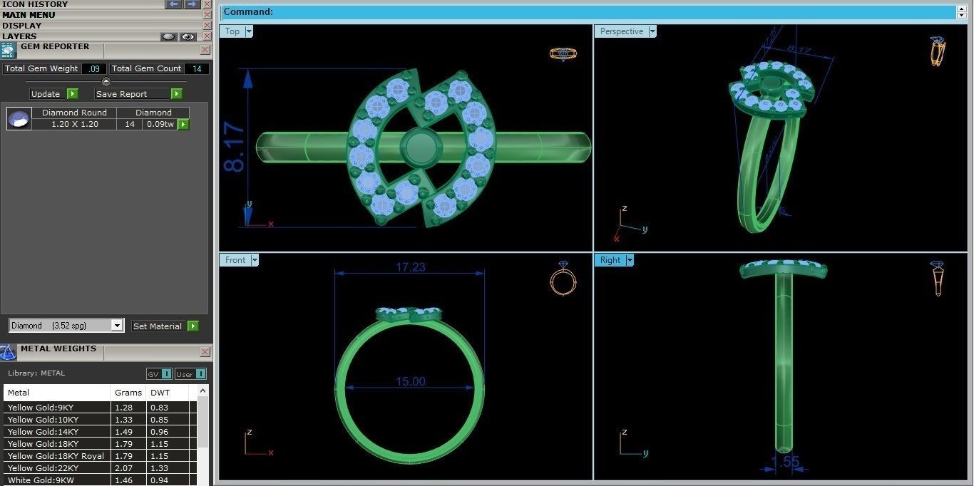 Ultra light wt minimalist Women Ring 3dm renders detail 3D print model_4
