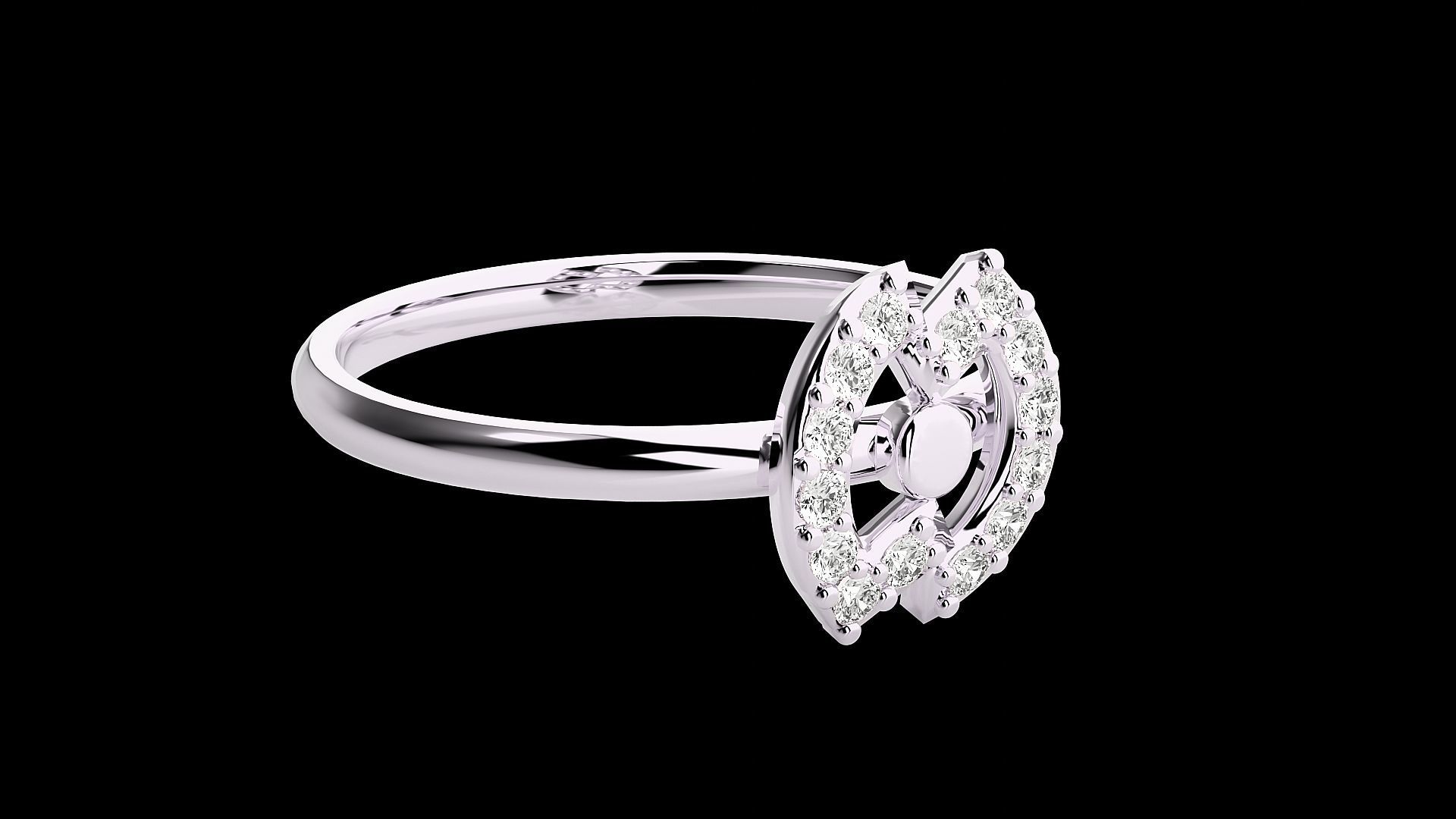 Ultra light wt minimalist Women Ring 3dm renders detail 3D print model_5