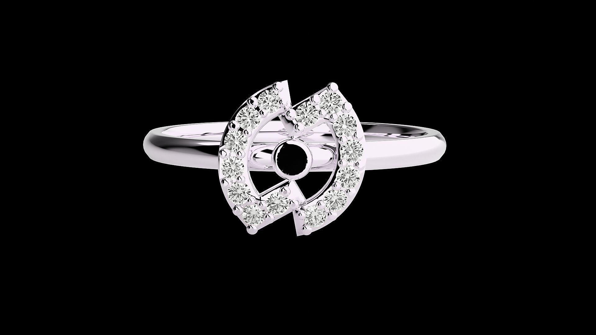 Ultra light wt minimalist Women Ring 3dm renders detail 3D print model_3