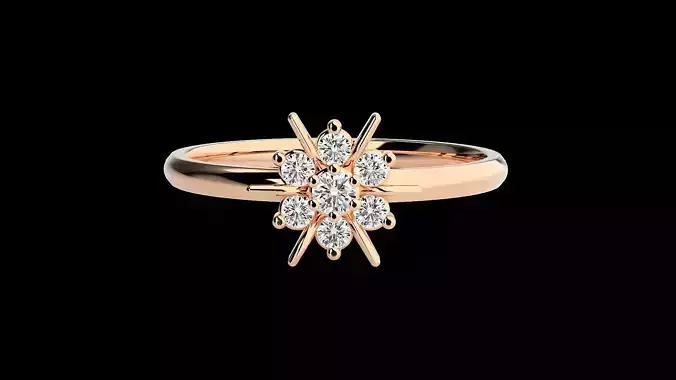 Ultra light wt minimalist Women Ring 3dm renders detail