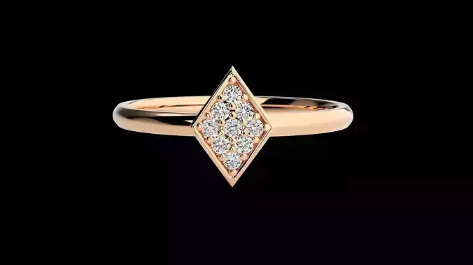 Ultra light wt minimalist Women Ring 3dm renders detail