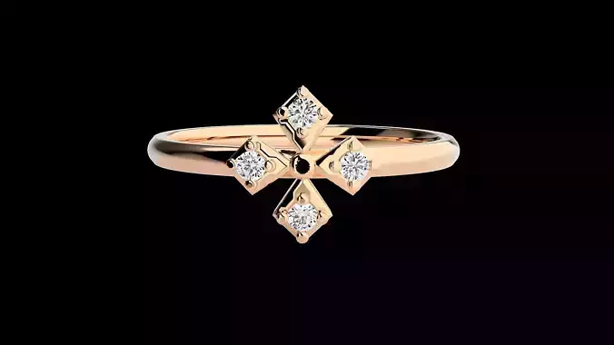 Ultra light wt minimalist Women Ring 3dm renders detail