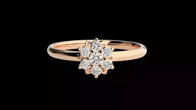 Ultra light wt minimalist Women Ring 3dm renders detail