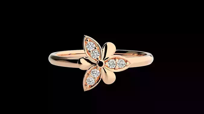 Ultra light wt minimalist Women Ring 3dm renders detail