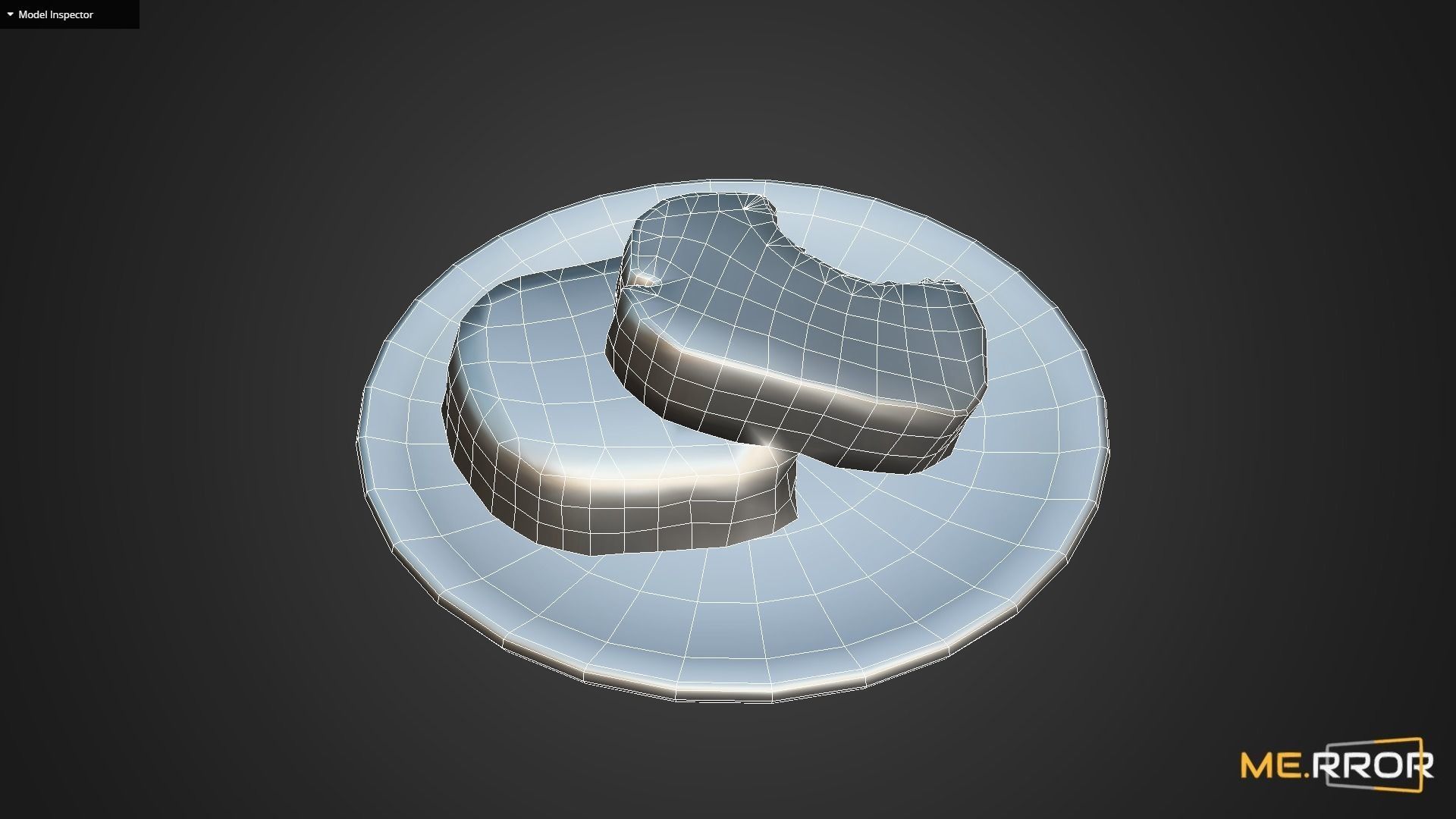 Game Ready Sweet Pumpkin roll Cake with One Bite Low-poly 3D model_16