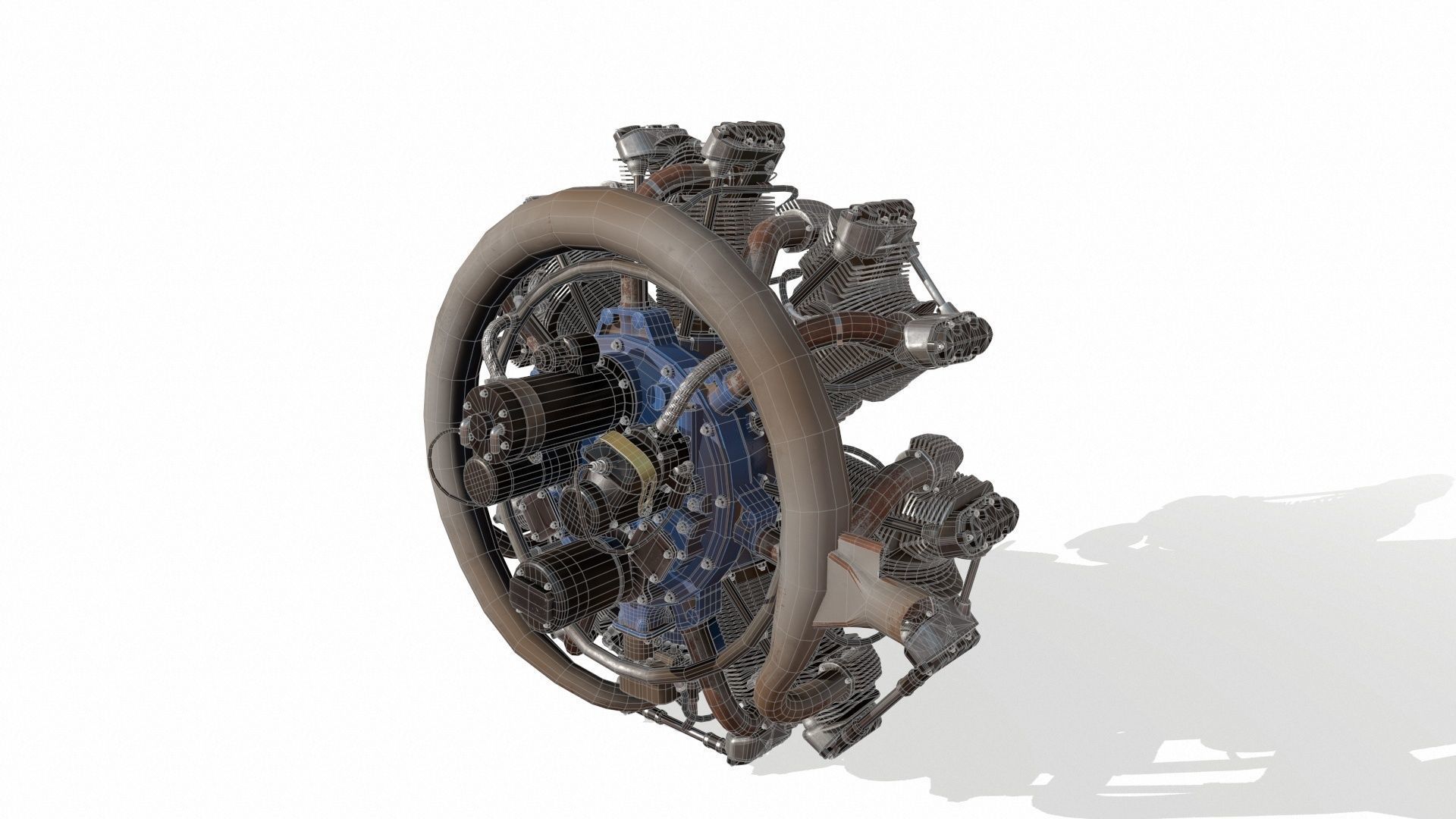 Radial Aircraft Engines  W670 3D model_14