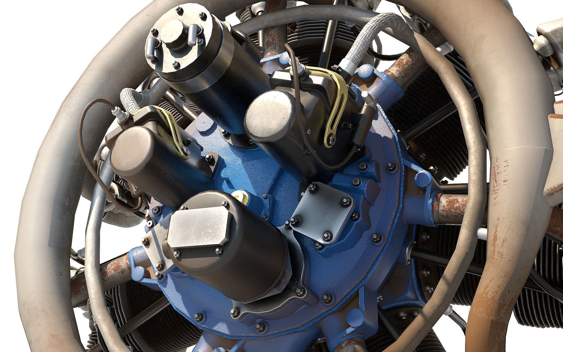 Radial Aircraft Engines  W670 3D model_10