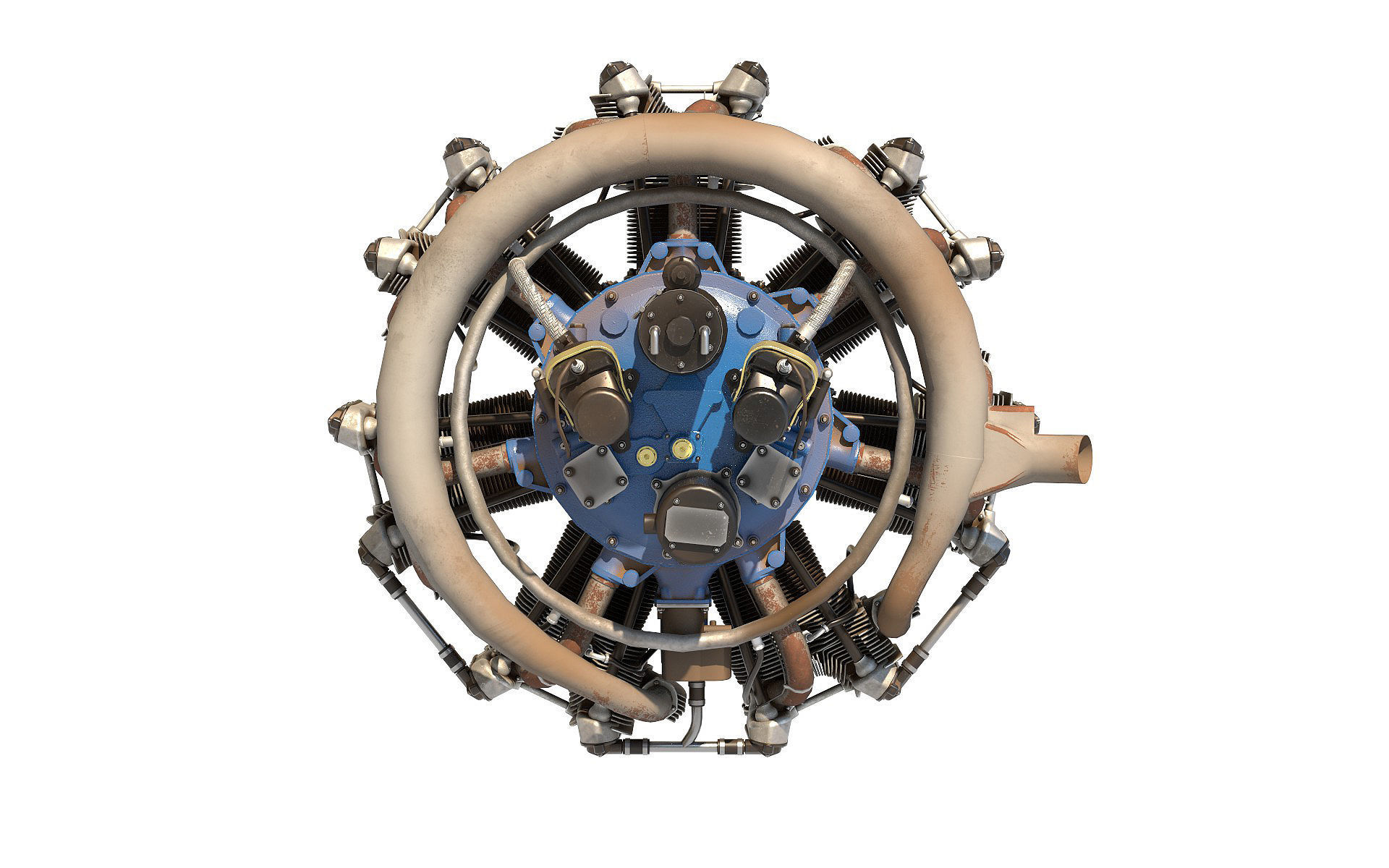 Radial Aircraft Engines  W670 3D model_5